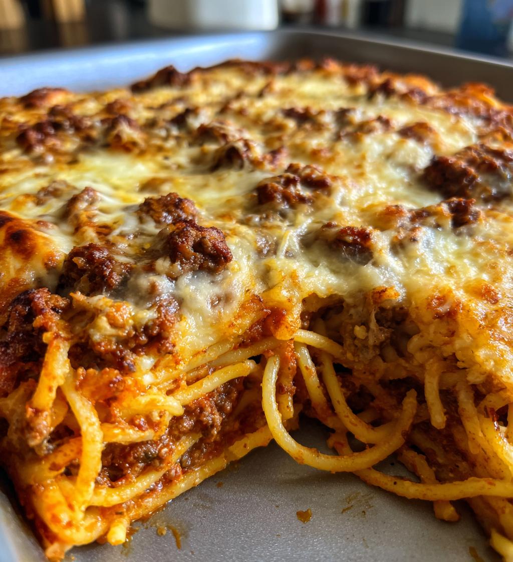 authentic italian style spaghetti bake - detail 1