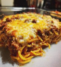 authentic italian style spaghetti bake
