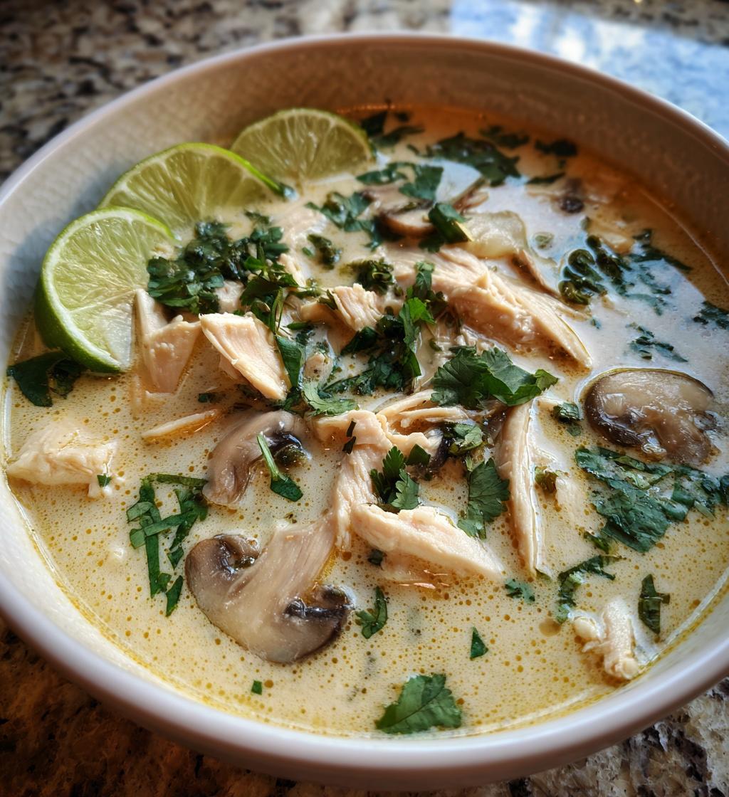 authentic tom kha gai soup - detail 1
