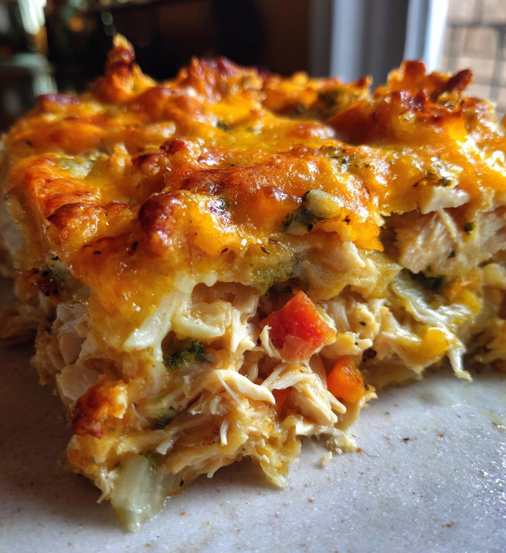 baked cheesy chicken casserole - detail 1