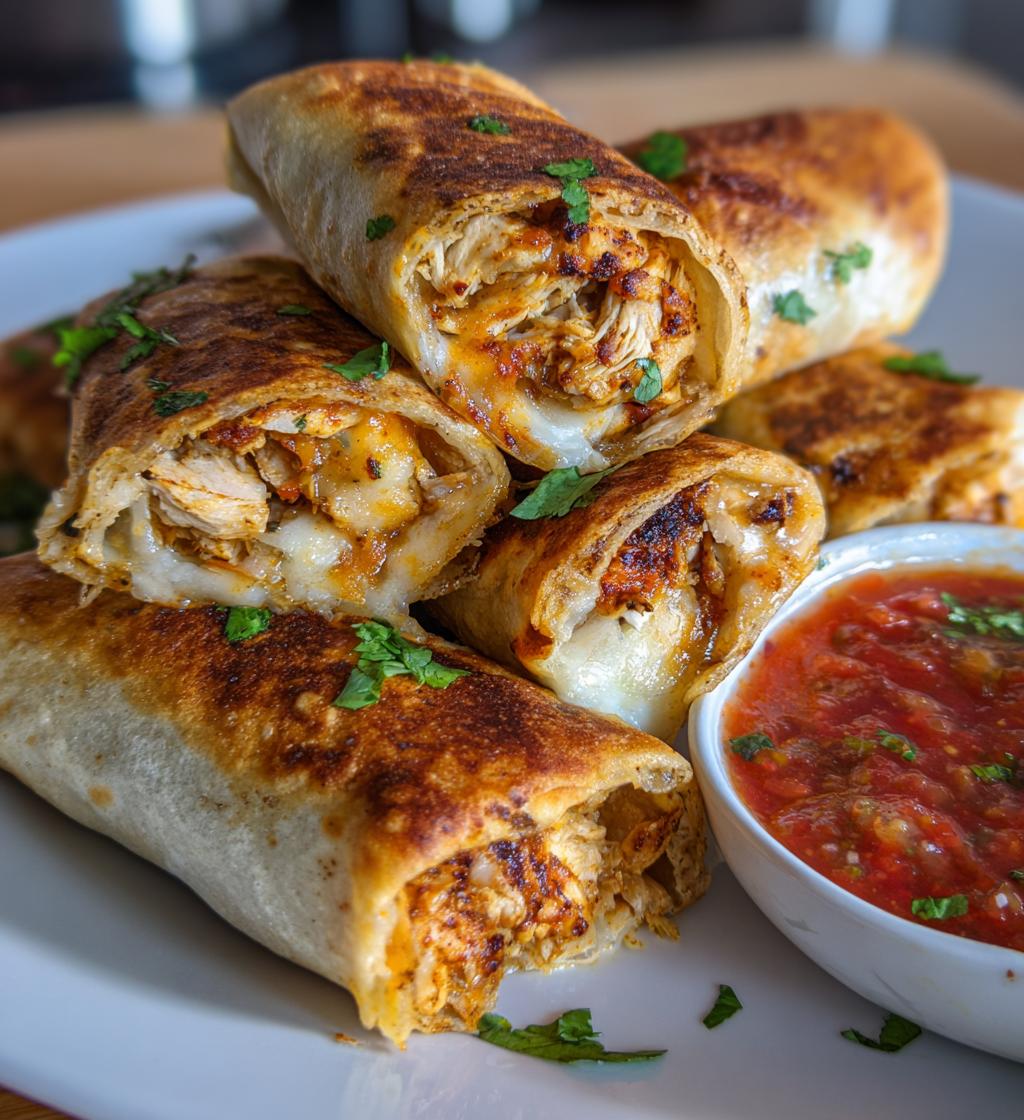 baked chicken chimichangas