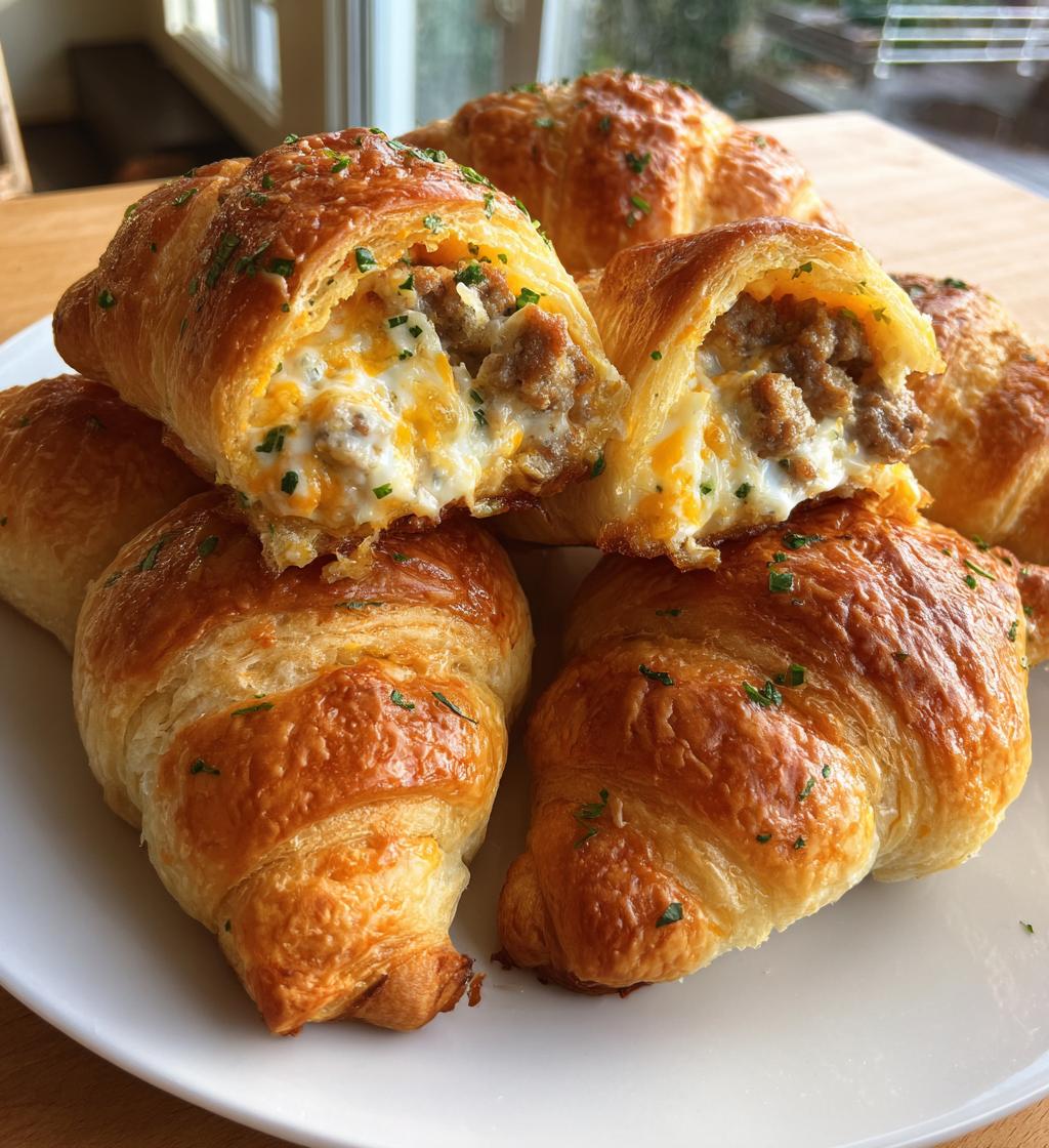 baked sausage cream cheese crescents