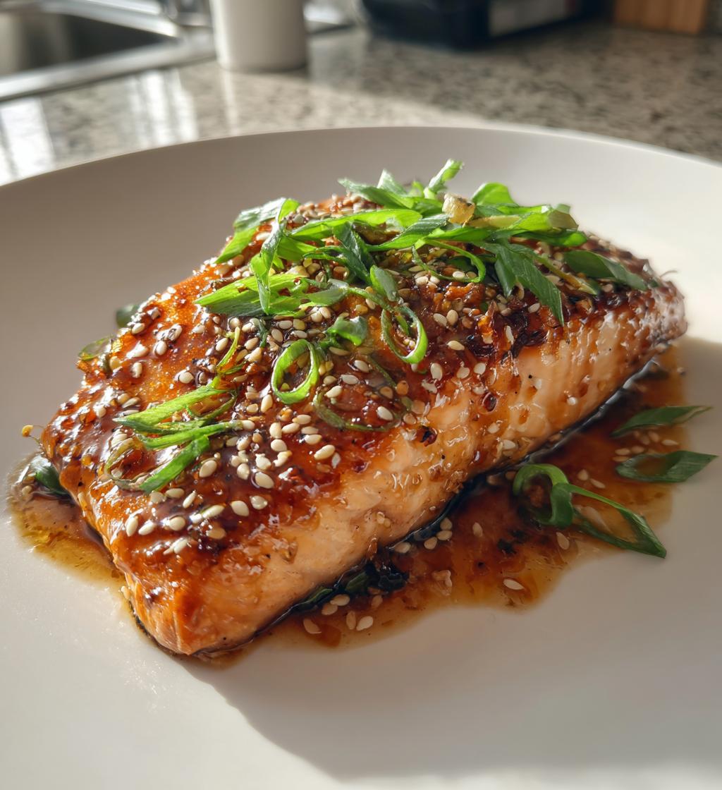 baked teriyaki salmon - detail 1