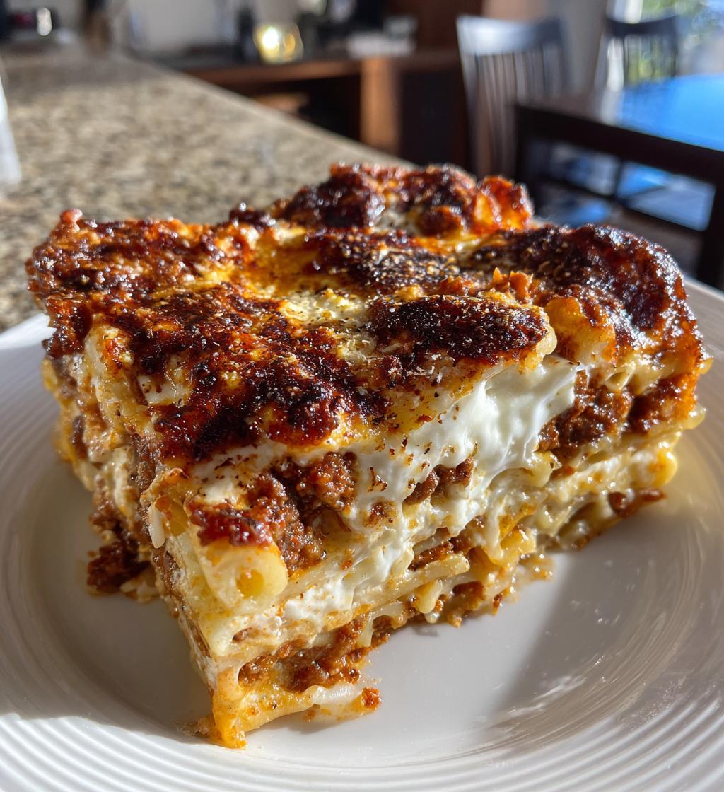 baked ziti with meat sauce - detail 1