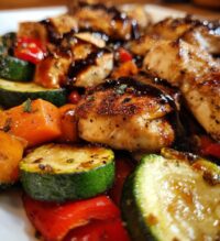 balsamic glazed chicken and veggies