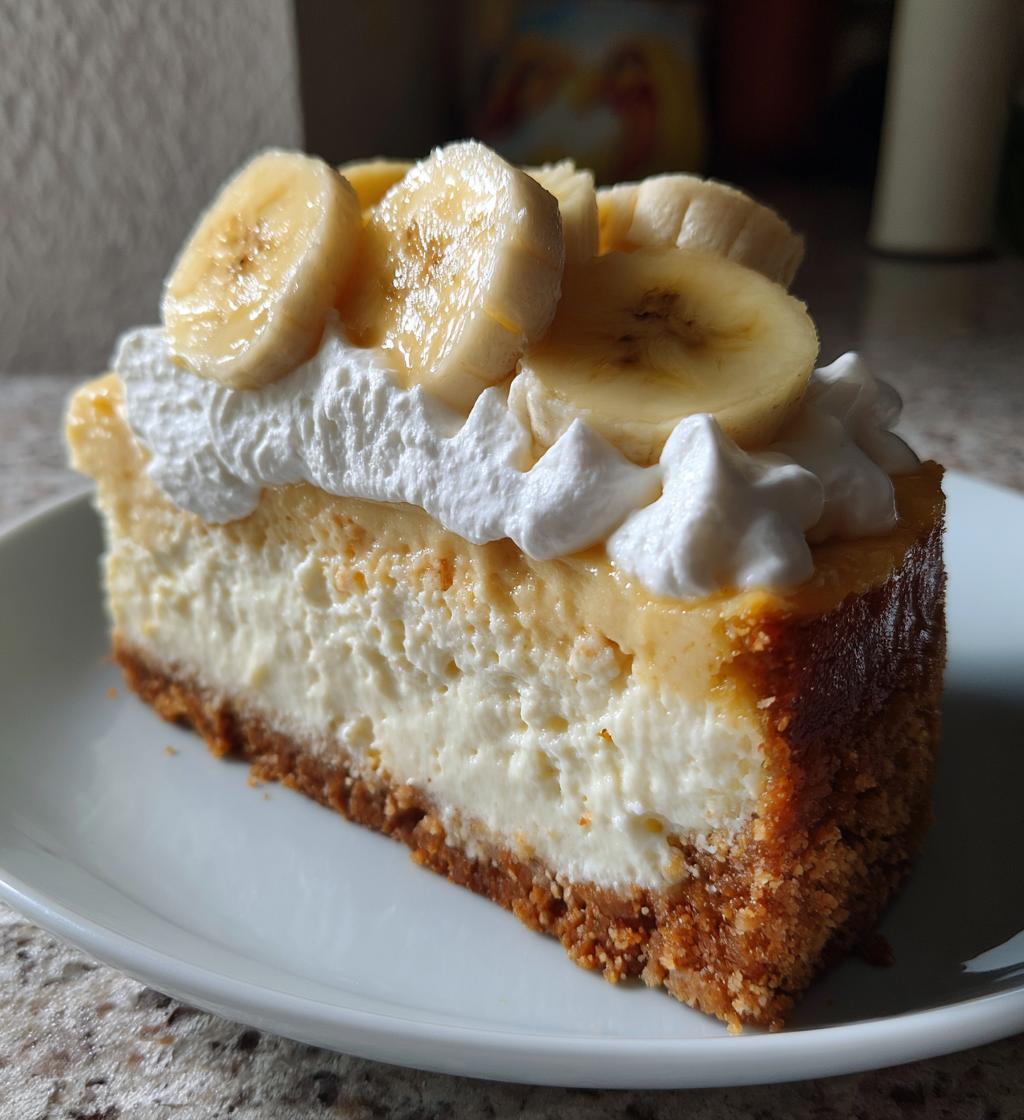 banana cream cheesecake - detail 1