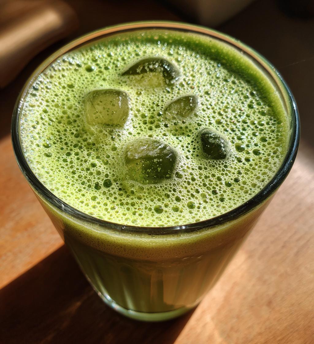 banana matcha smoothie - detail 1