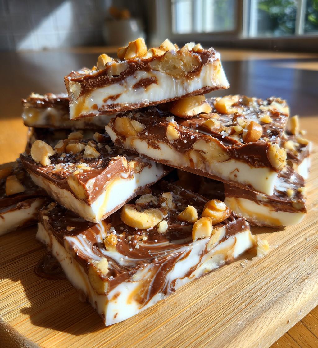 banana nutella frozen yogurt bark - detail 1
