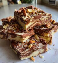 banana nutella frozen yogurt bark
