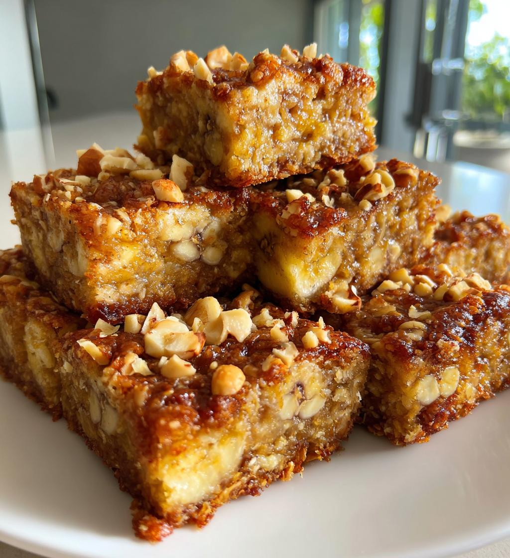 banana oat breakfast bars - detail 1