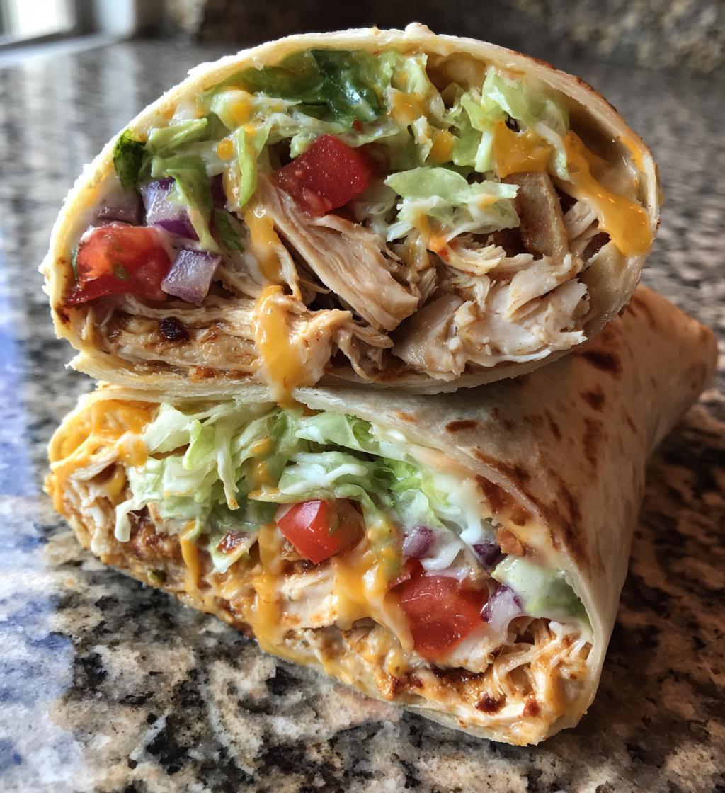bbq ranch chicken wrap - detail 1