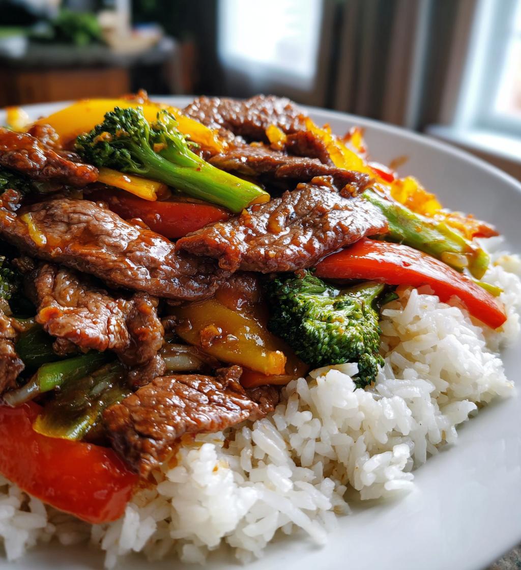 beef stir fry with rice - detail 1