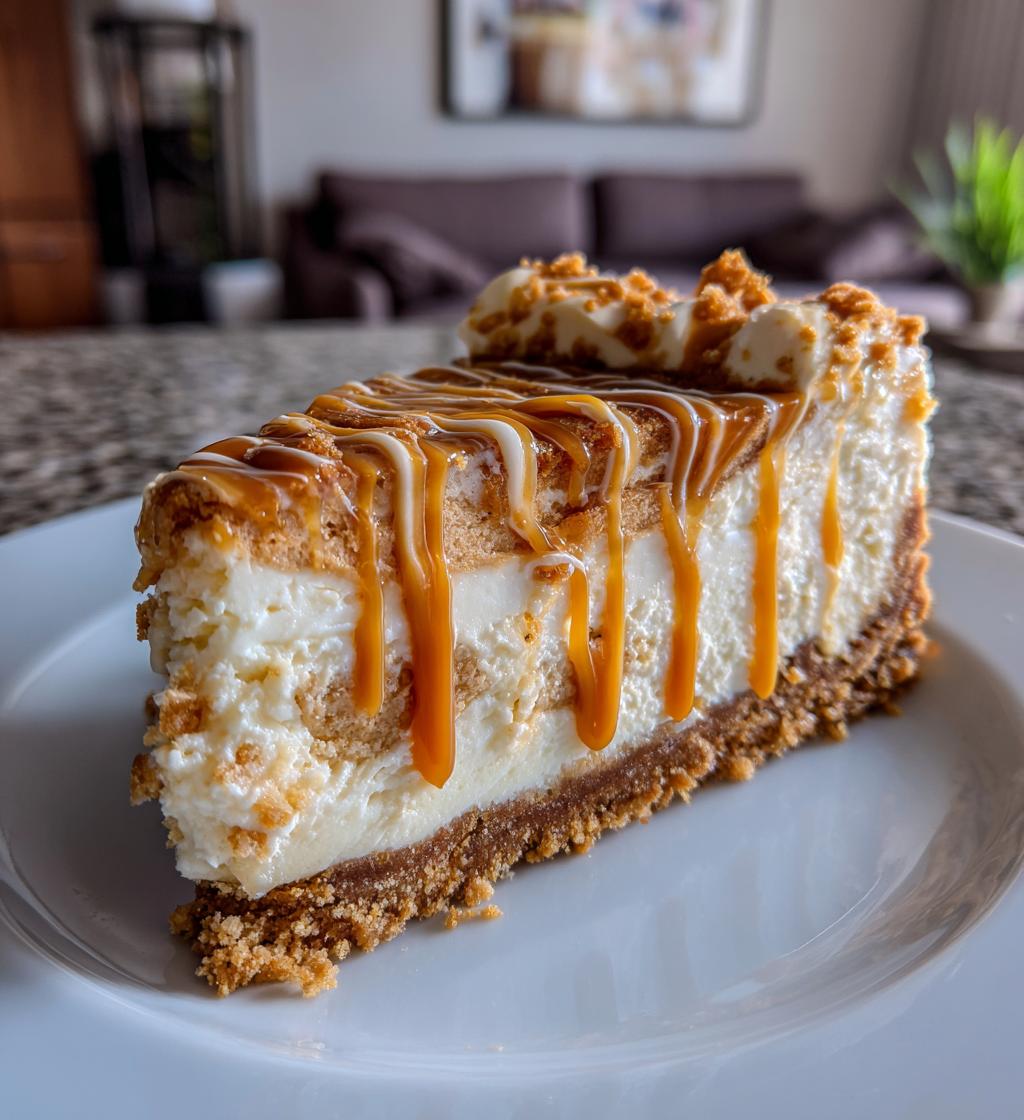 biscoff salted caramel cheesecake