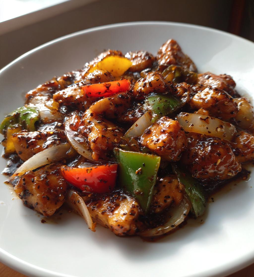 black pepper chicken - detail 1