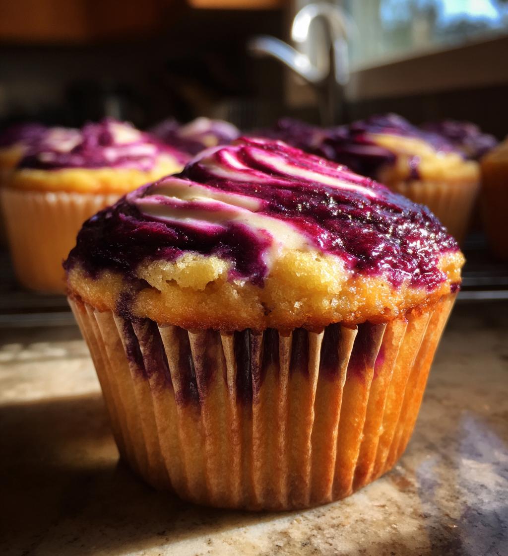 blackberry swirl cupcakes - detail 1