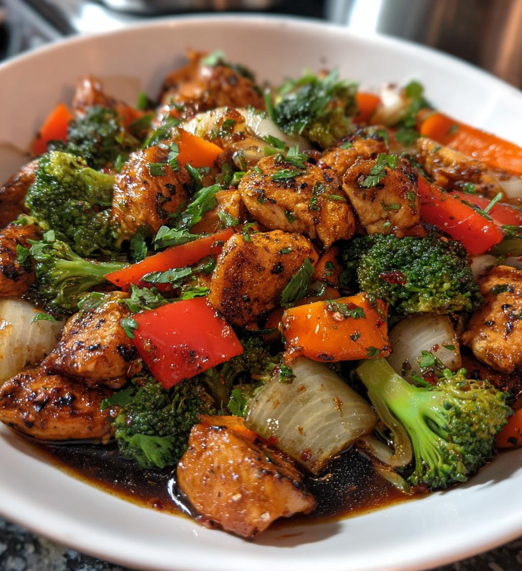blackstone griddle chicken stir fry - detail 1