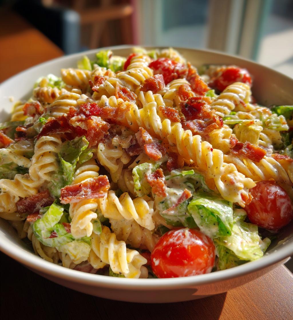 blt pasta salad - detail 1
