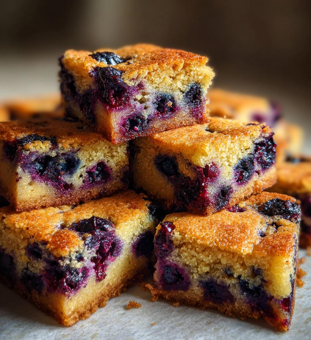 blueberry blondies - detail 1