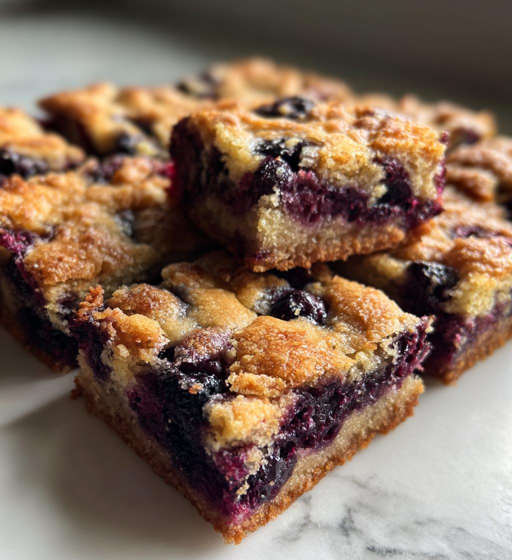blueberry blondies