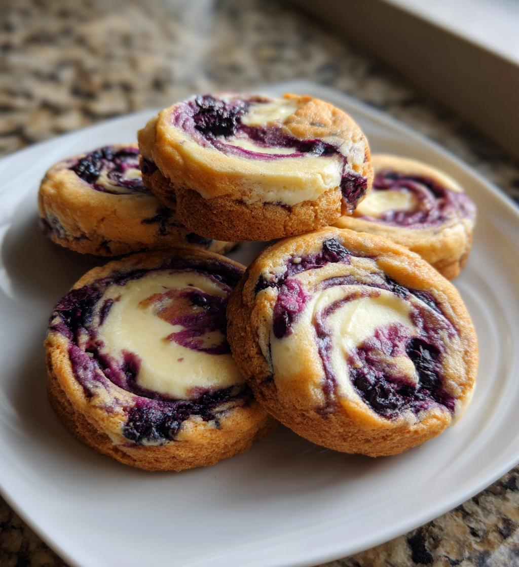 blueberry cheesecake swirl cookies - detail 1