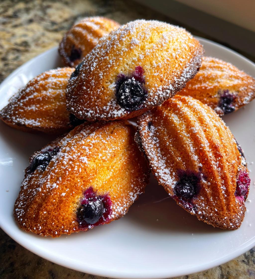 blueberry lavender vegan madeleines - detail 1