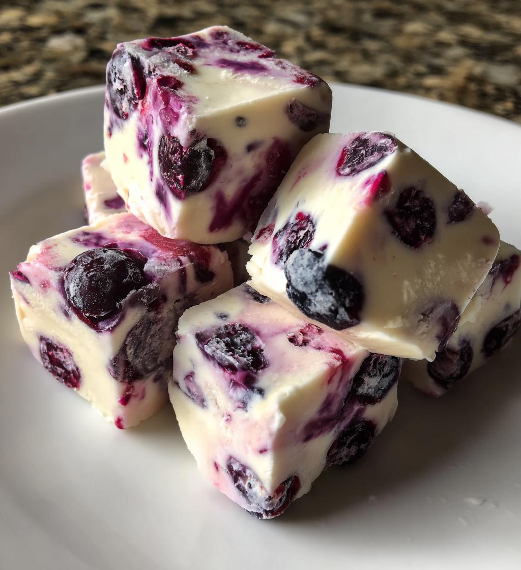 blueberry swirl yogurt bites - detail 1