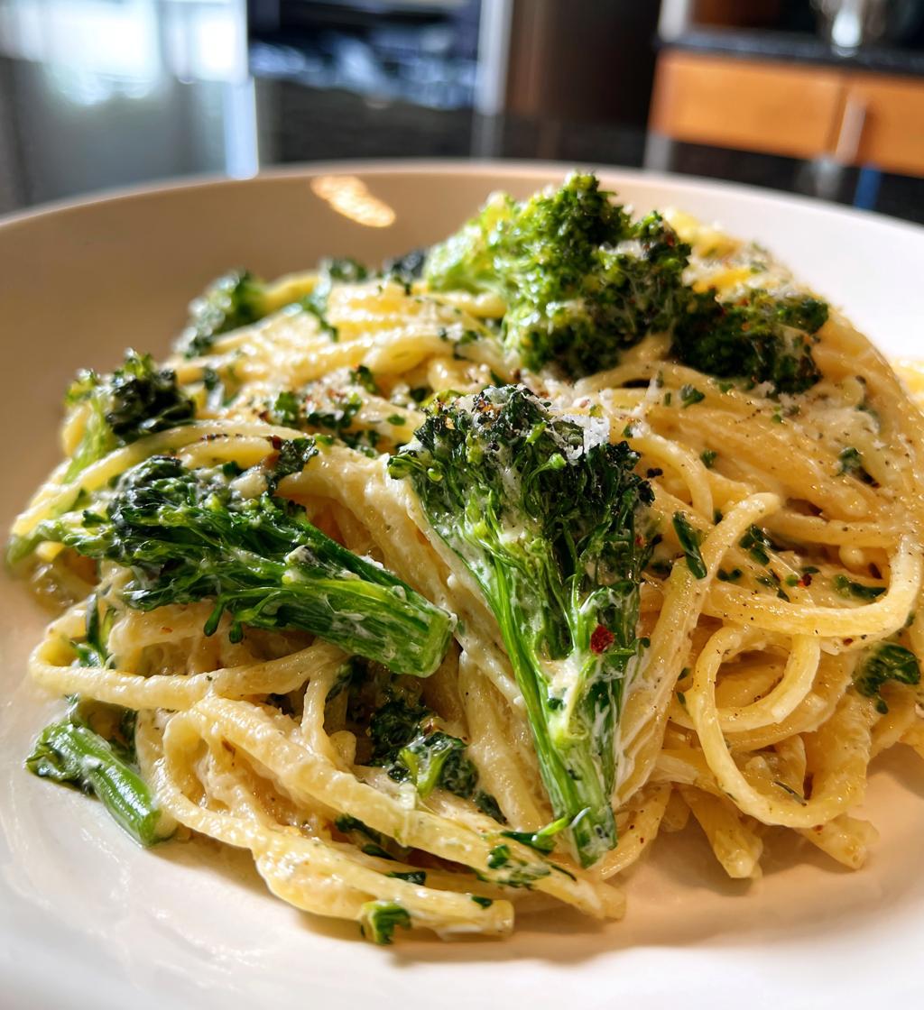 boursin cheese pasta with broccoli - detail 1