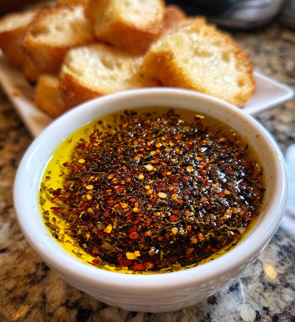 bread dipping oil - detail 1