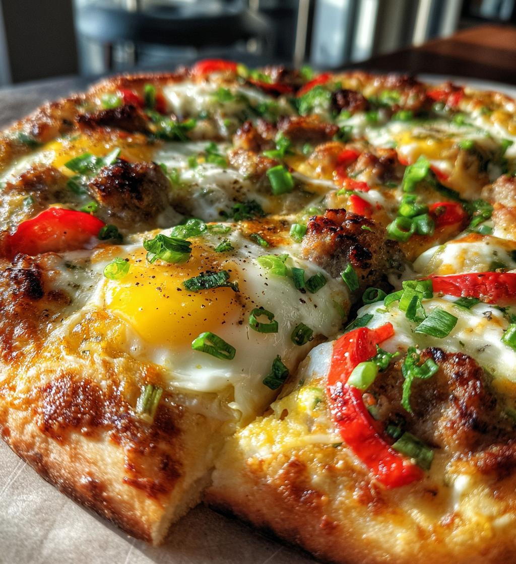 breakfast pizza - detail 1