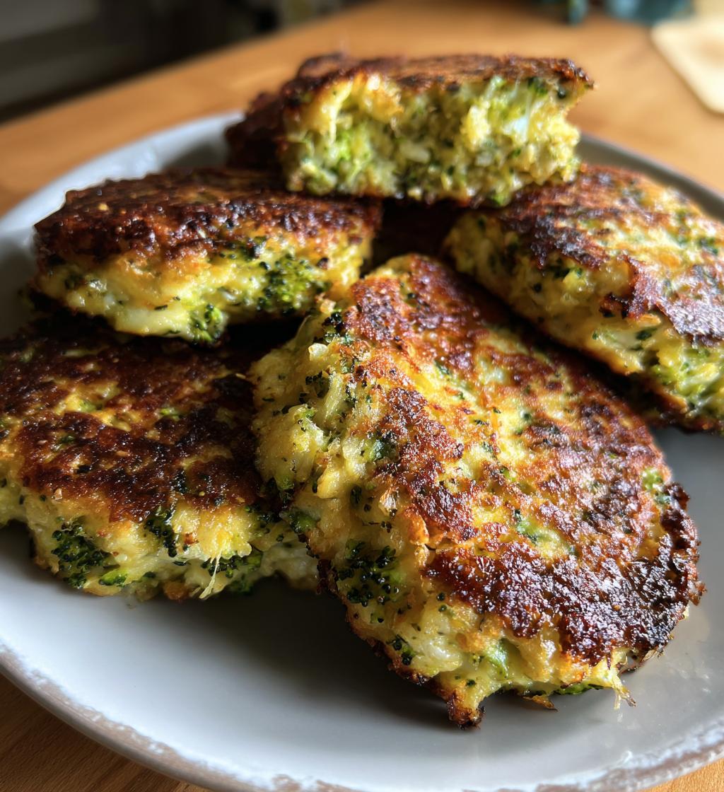 broccoli cheese patties - detail 1