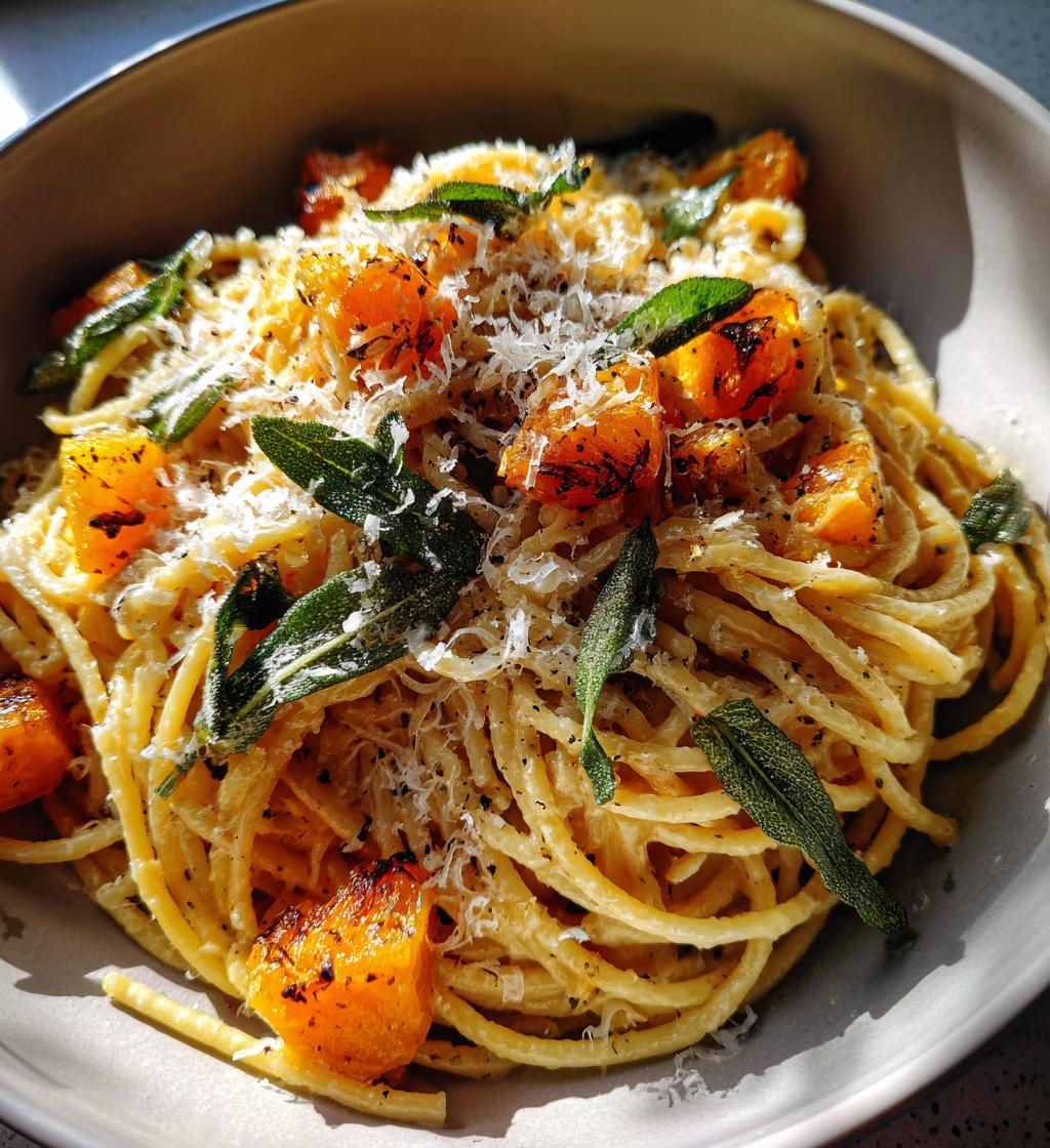 brown butter sage butternut squash pasta - detail 1