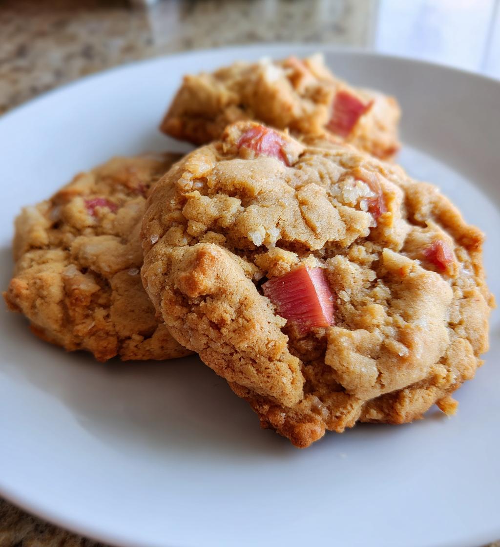brown sugar rhubarb cookies - detail 1