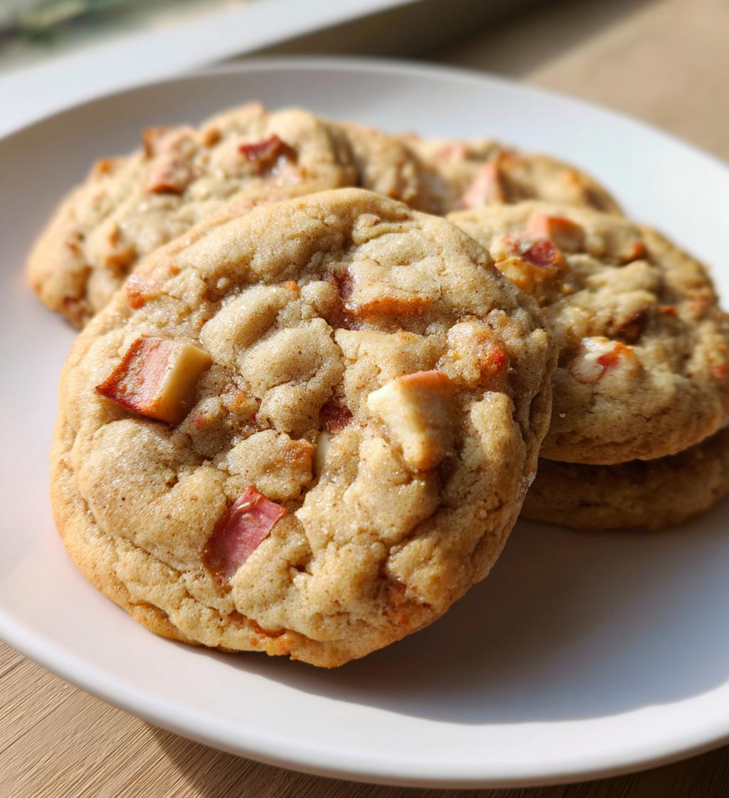 brown sugar rhubarb cookies