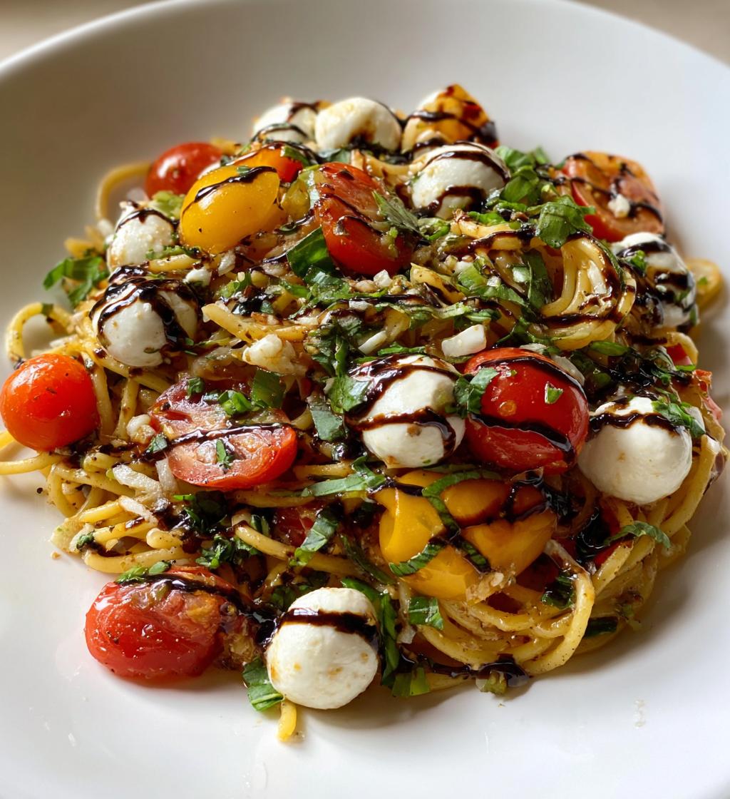 bruschetta pasta balsamic drizzle