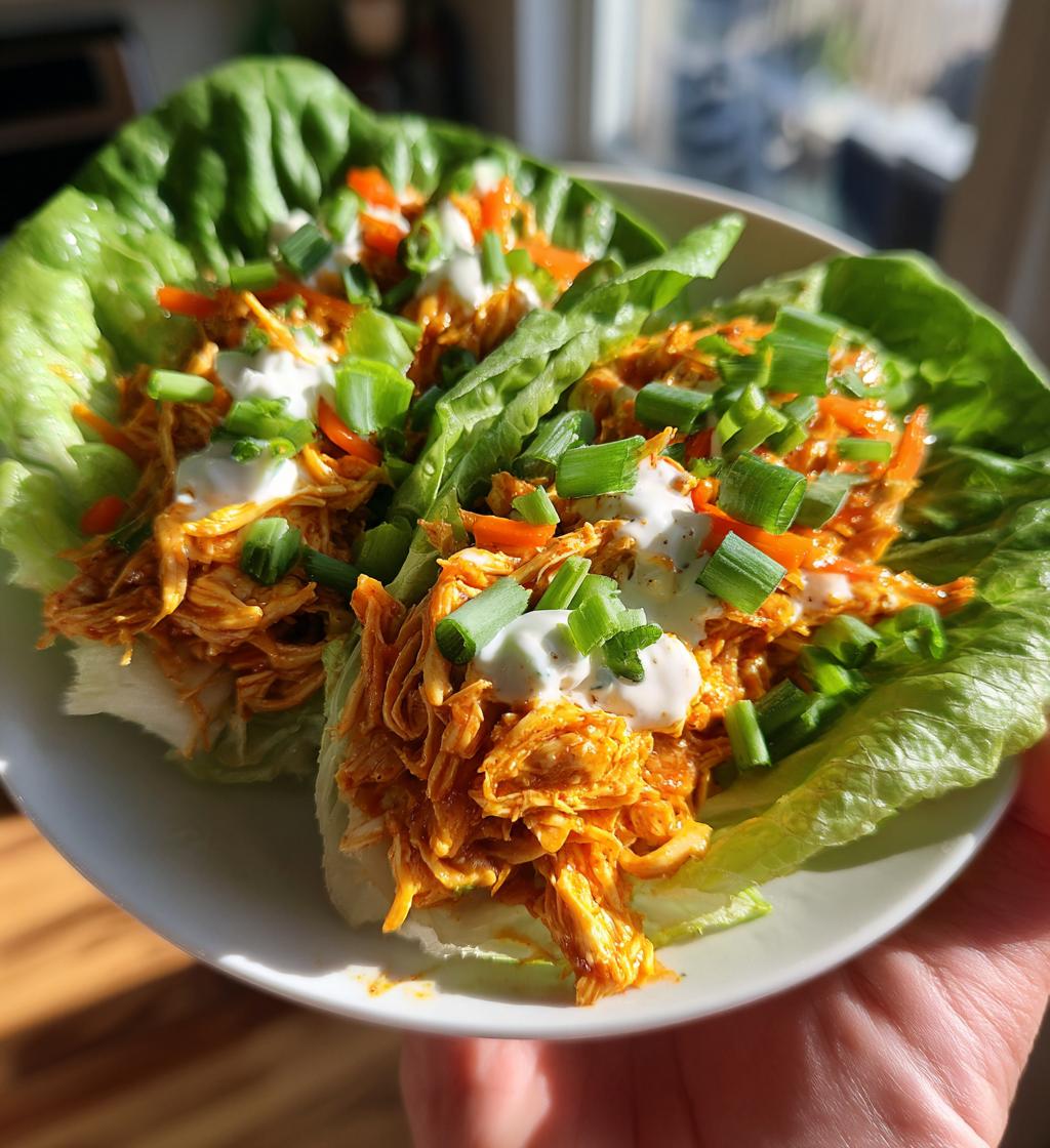 buffalo chicken lettuce wraps - detail 1