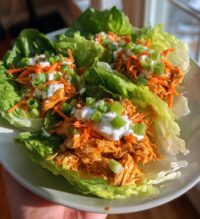 buffalo chicken lettuce wraps