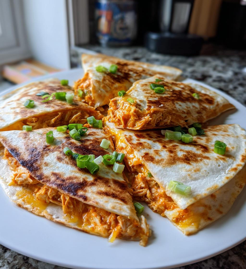 buffalo chicken quesadillas - detail 1