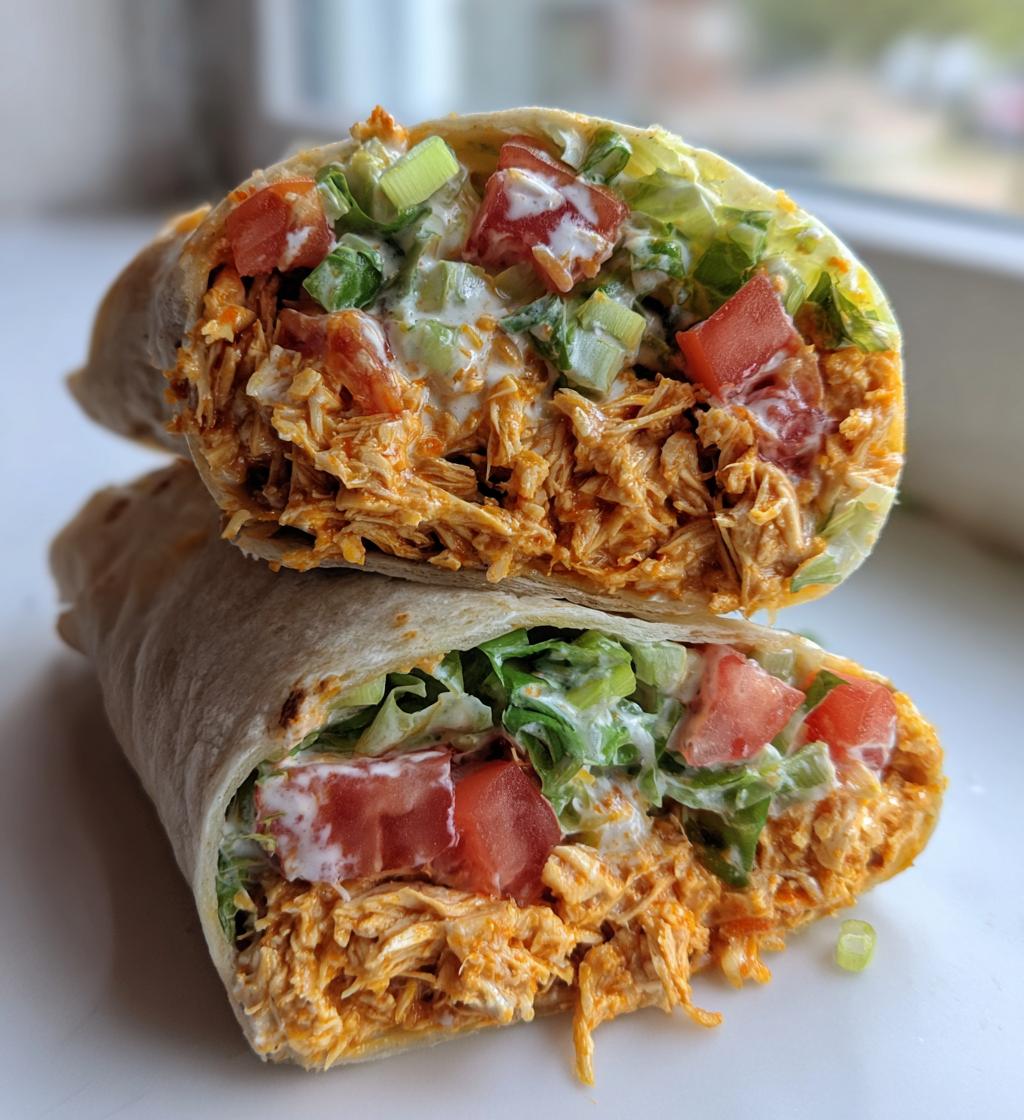 buffalo chicken salad wrap - detail 1