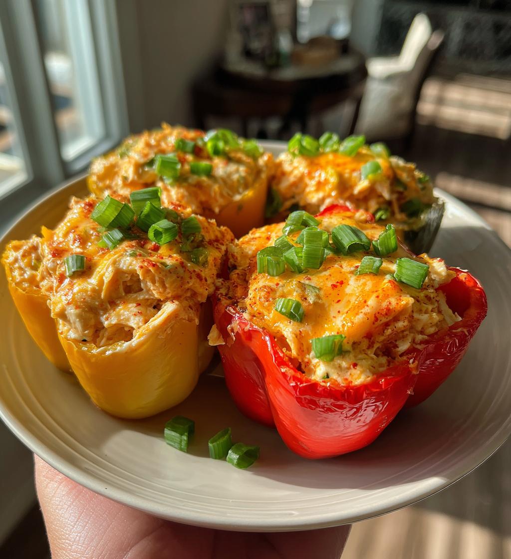 buffalo chicken stuffed peppers - detail 1