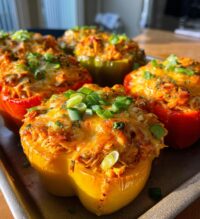 buffalo chicken stuffed peppers