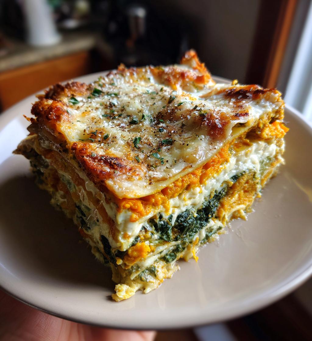 butternut squash and kale lasagna - detail 1
