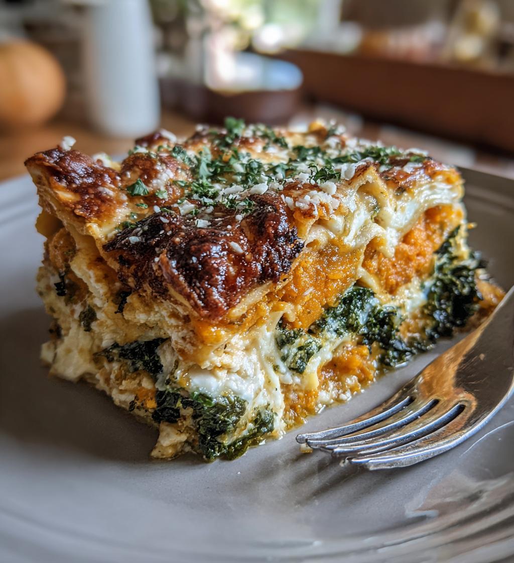 butternut squash and kale lasagna