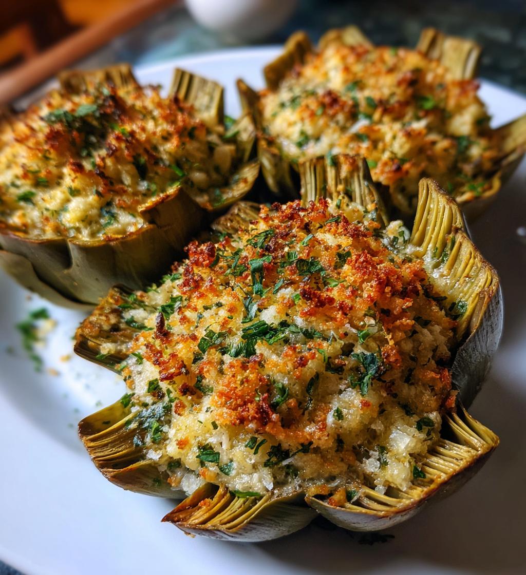 buttery stuffed artichokes