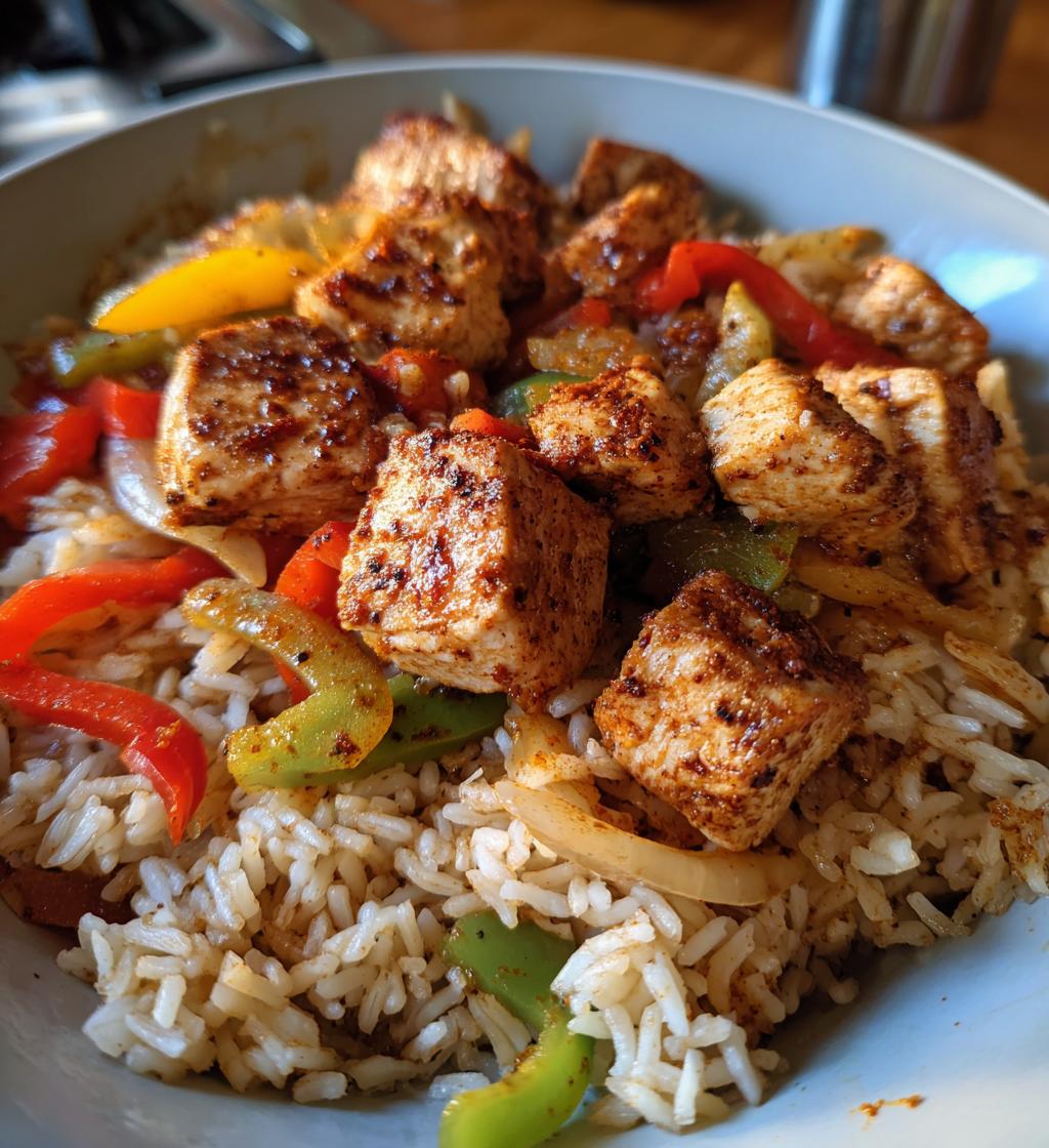 cajun chicken and rice - detail 1