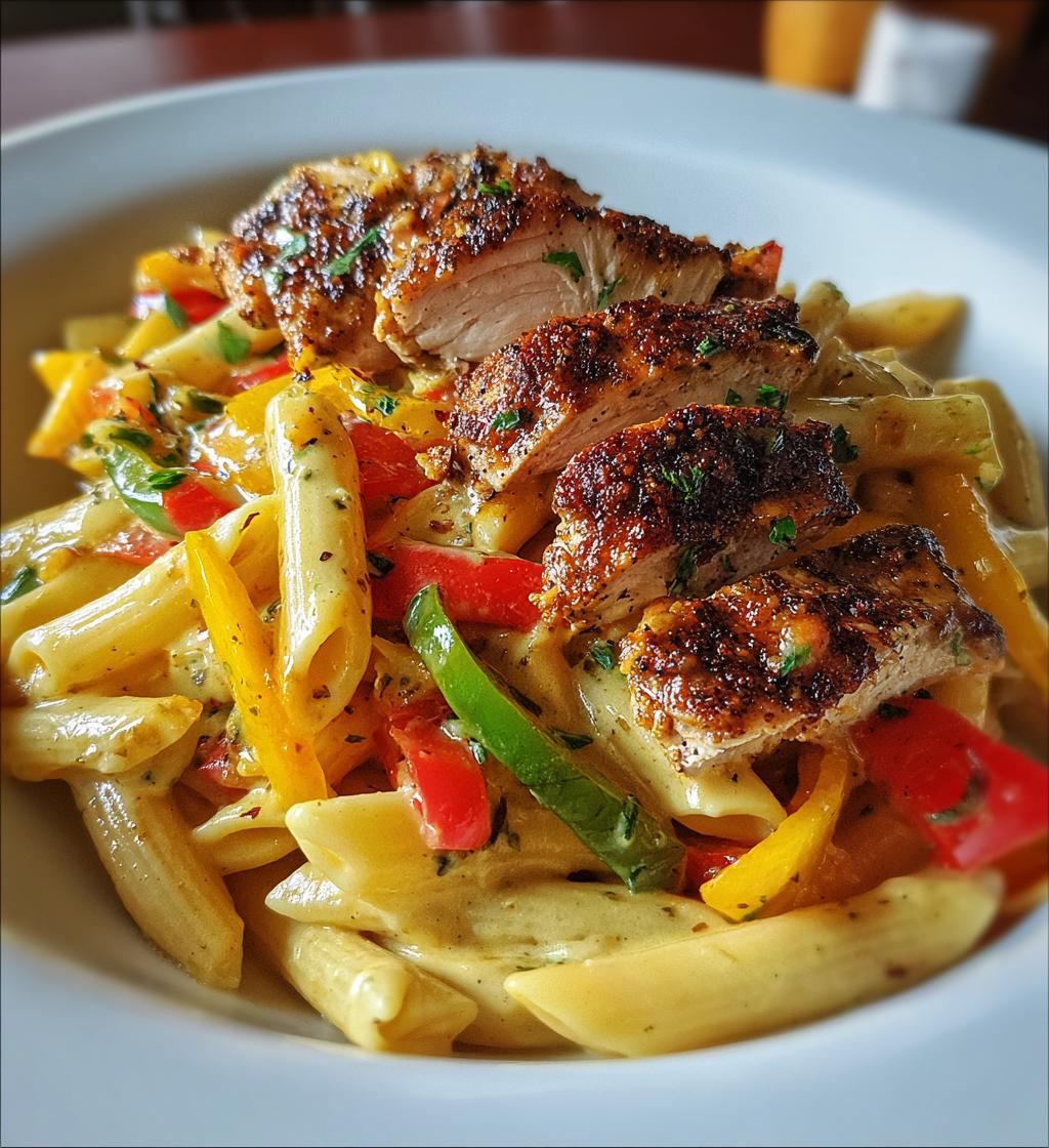 cajun chicken pasta - detail 1