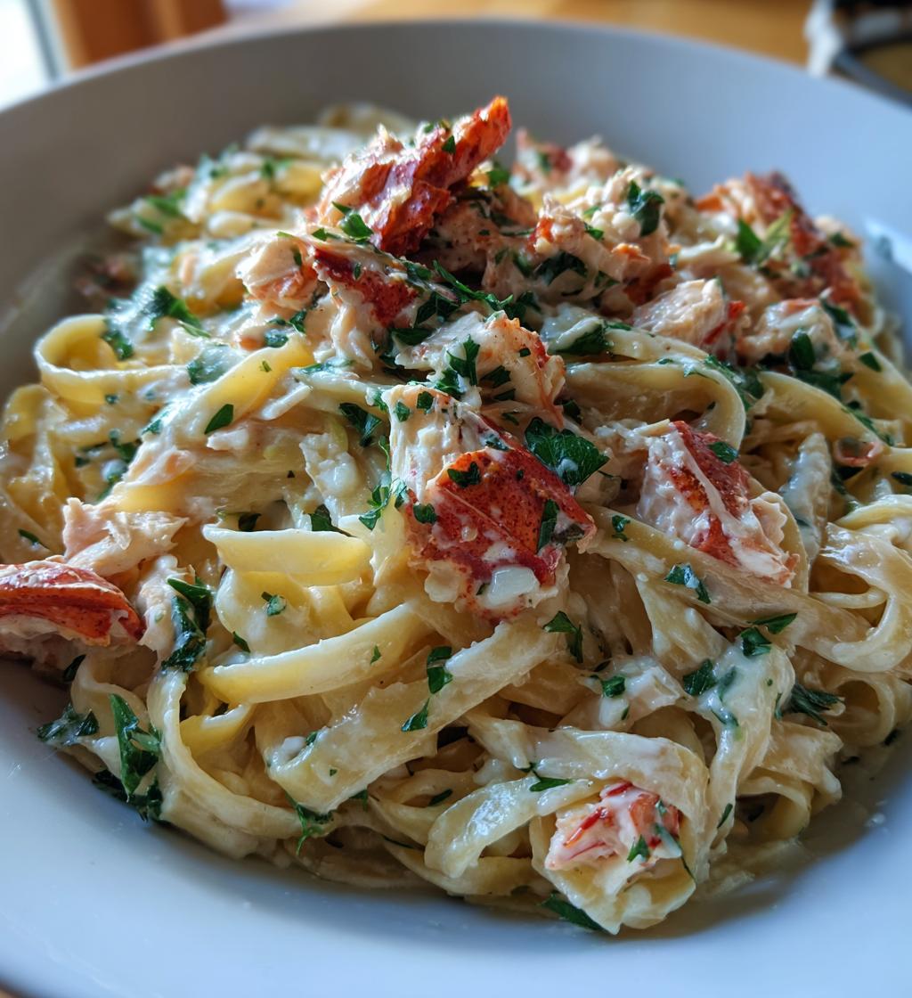 cajun lobster crab salmon alfredo
