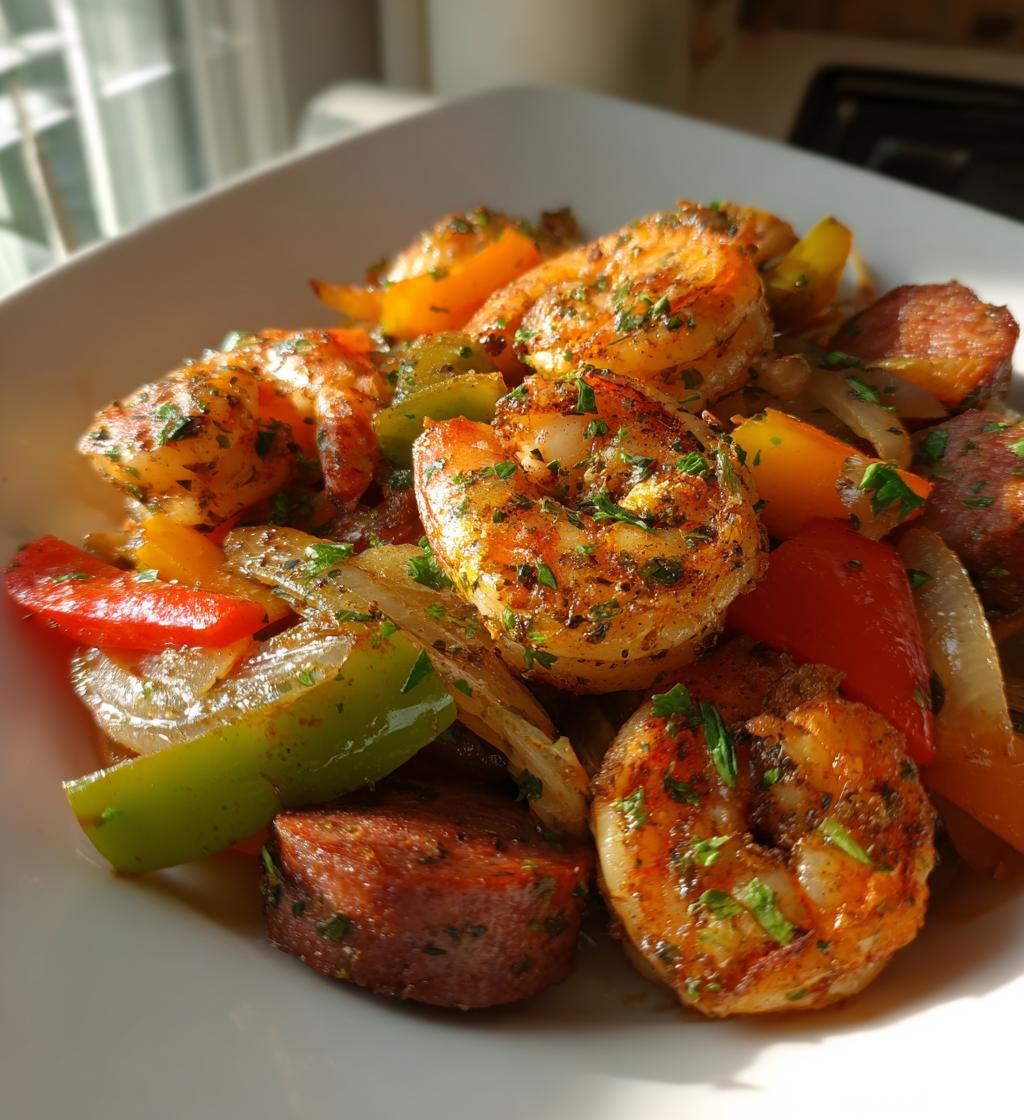 cajun shrimp and sausage sheet pan - detail 1