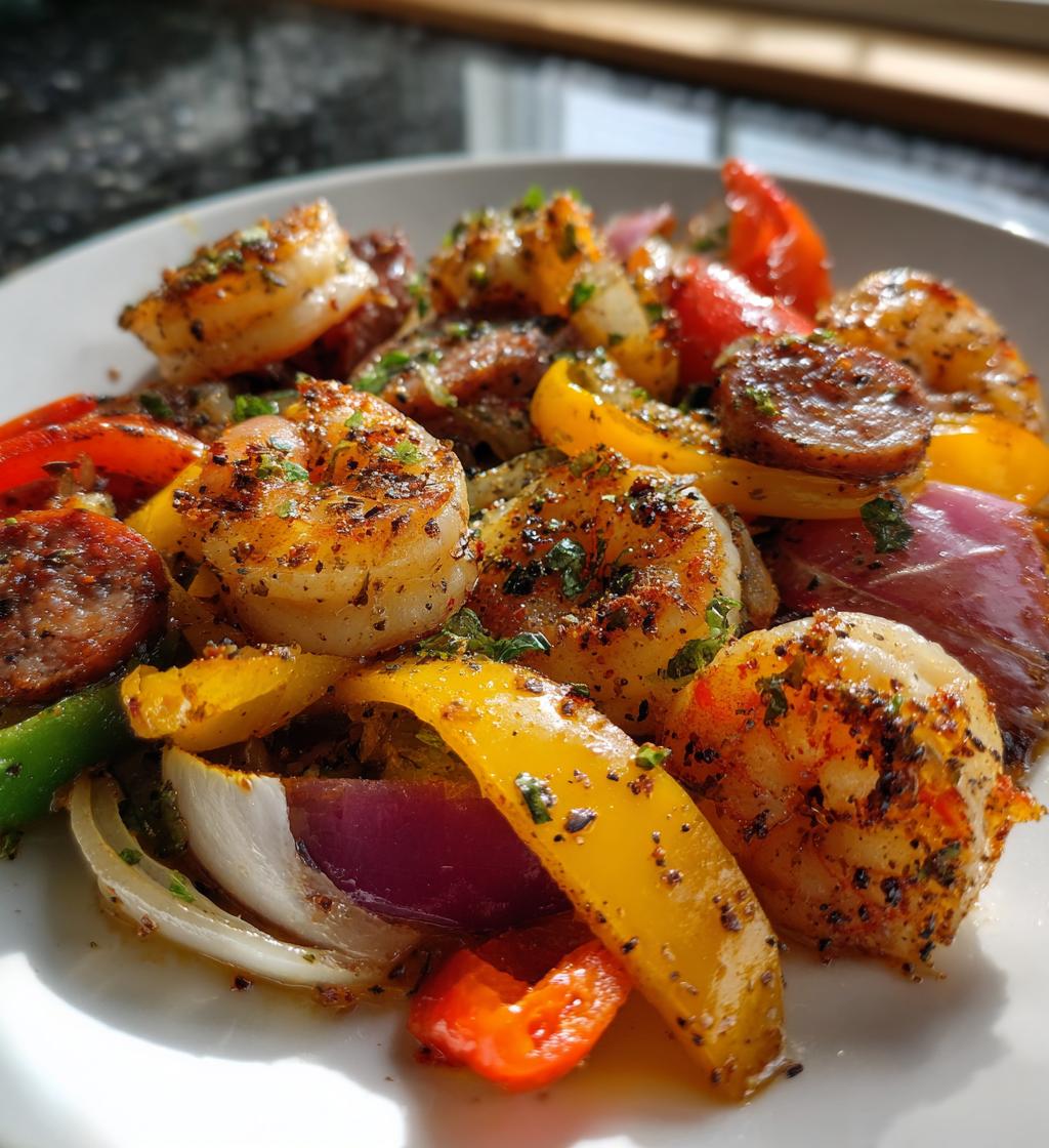 cajun shrimp and sausage sheet pan