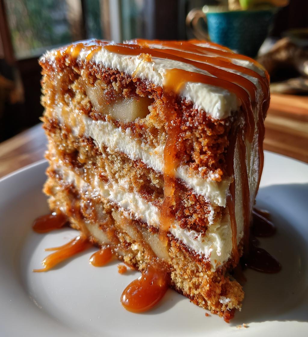 caramel apple spice cake - detail 1