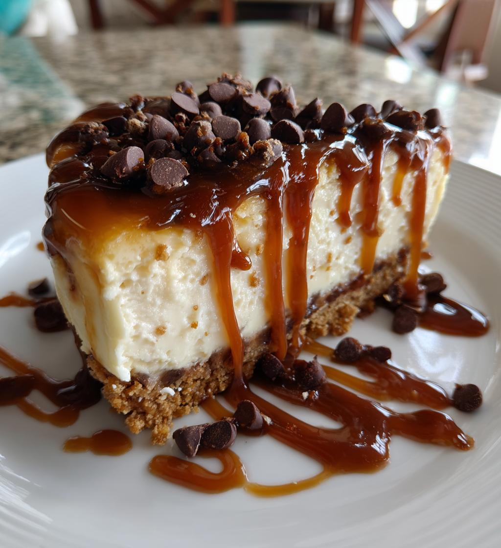 caramel chocolate coffee cheesecake - detail 1